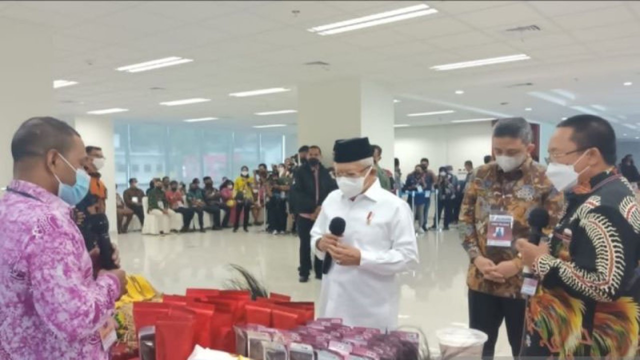 Wakil Presiden Ma'ruf Amin saat melakukan kunjungan ke Papua beberapa waktu lalu. ANTARA/Qadri Pratiwi