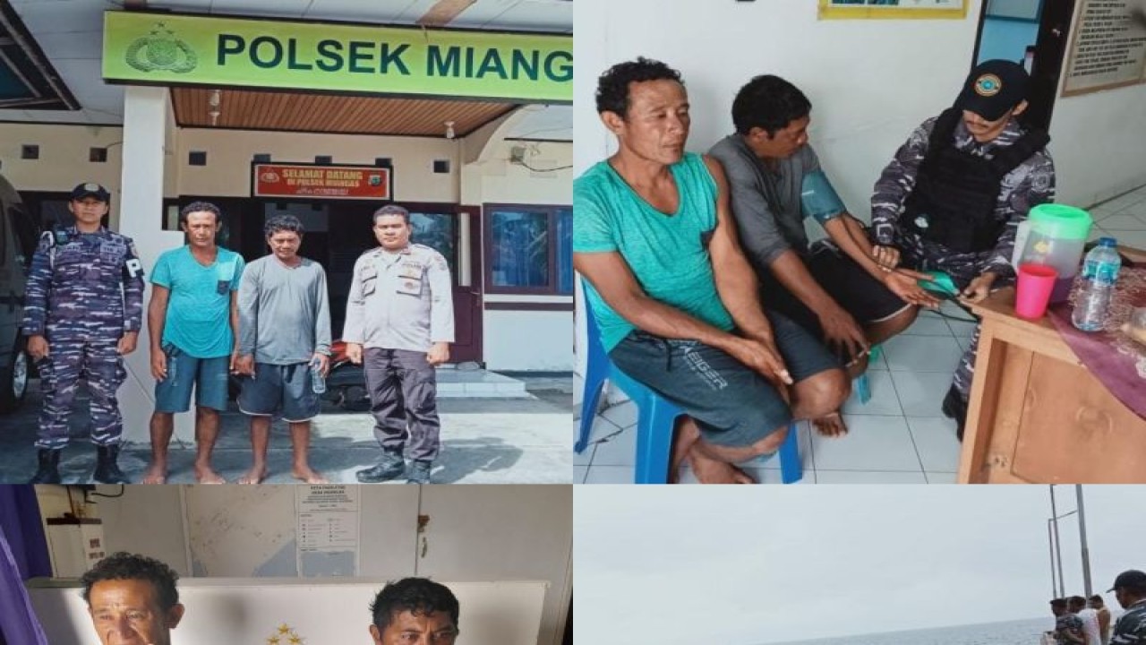 Dua nelayan asal Pulau Morotai Sukri Soleman (41 tahun) dan Yusup Abdurahman (45 tahun) telah dinyatakan hilang berhasil ditemukan nelayan asing dan informasi diterima pada Kamis (14/09/23) dari Lanal Melonguane, Kamis (14/9/2023). ANTARA/Abdul Fatah (Abdul Fatah)