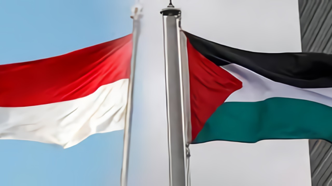 Bendera Indonesia-Palestina (ANTARA)