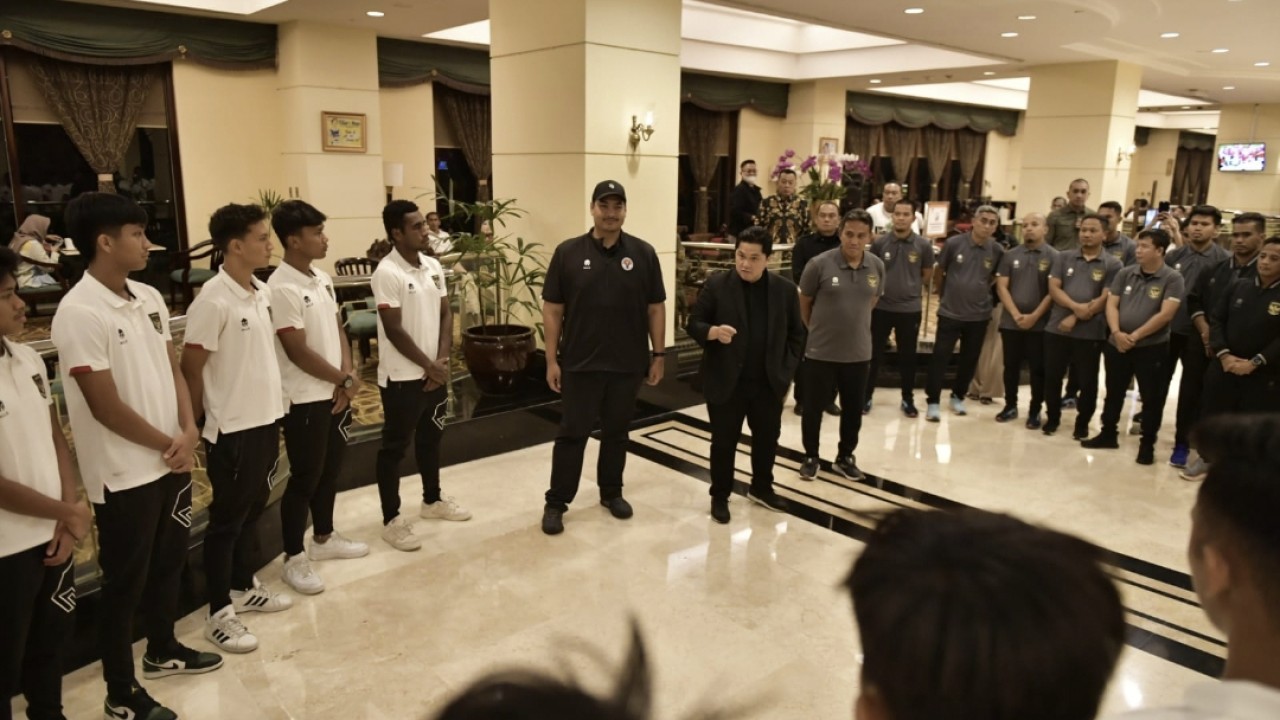 Bersama Ketum PSSI Menpora Bakar Semangat Skuad Timnas U-17