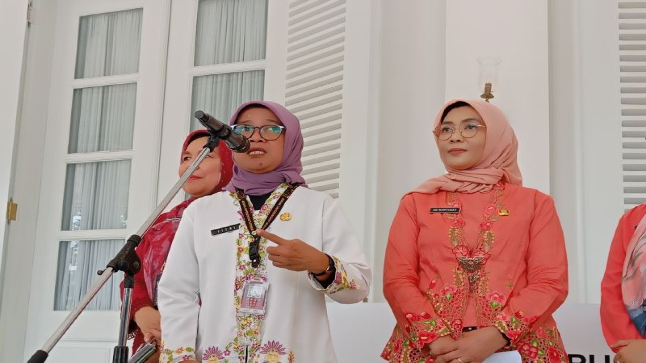 Kepala Bidang Pengendalian Pencemaran dan Kerusakan Lingkungan Dinas Lingkungan Hidup DKI Jakarta, Erni Pelita Fitratunnisa di Balai Kota DKI, Jakarta Pusat, Jumat (15/9/2023). (ANTARA/Siti Nurhaliza)