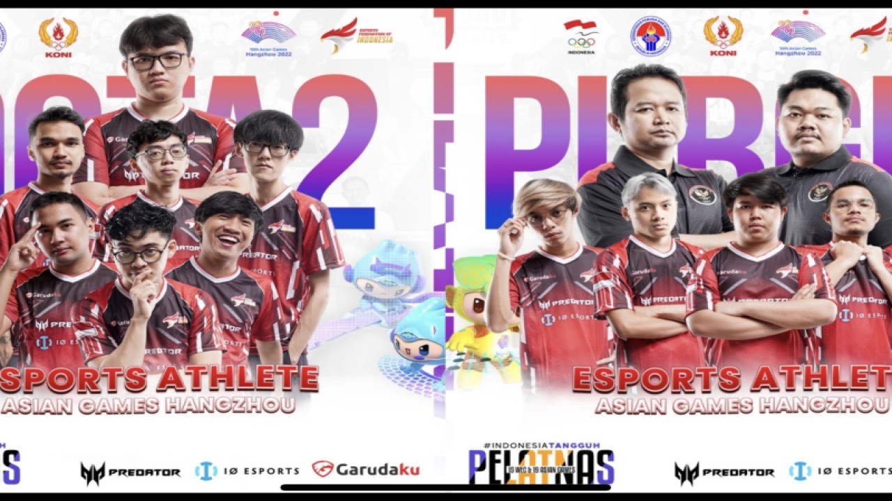 Beberapa atlet esports Indonesia yang mewakili untuk mengikuti Asian Games 2022 Hangzhou. (ANTARA/HO/PBESI)