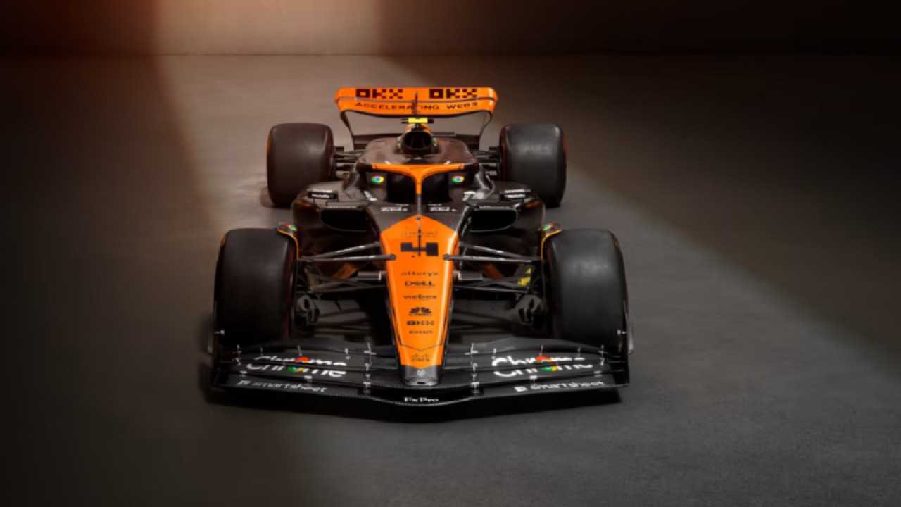 Desain livery spesial McLaren untuk GP Singapura dan GP Jepang 2023. (McLaren F1)
