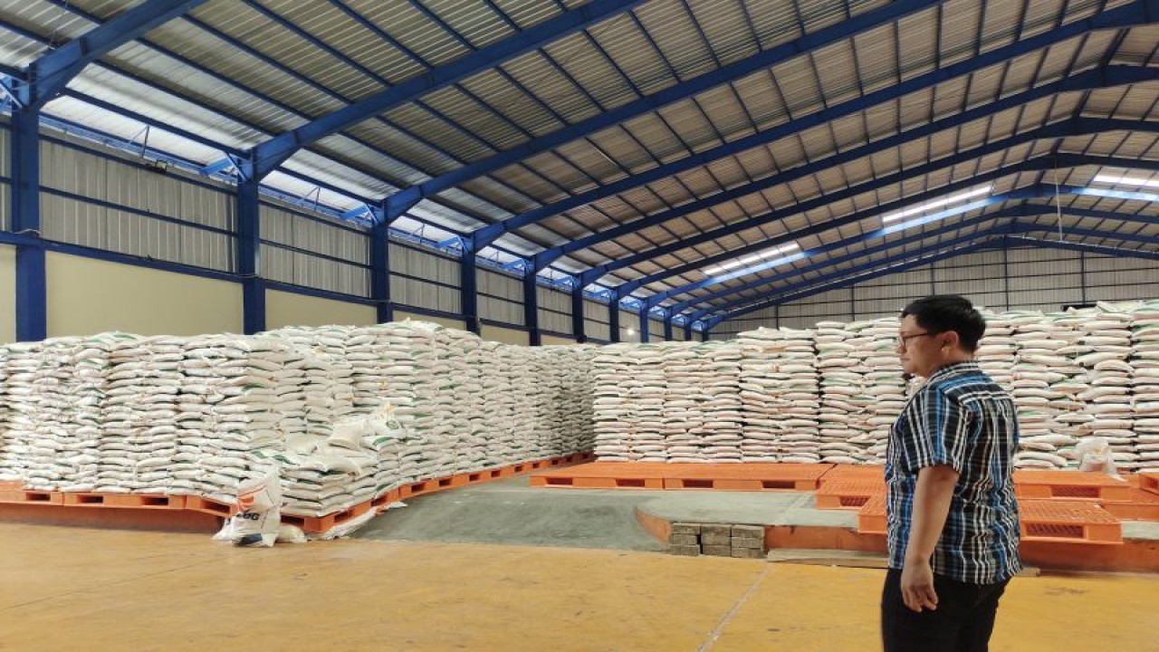 Ilustrasi- Ketersediaan beras yang ada di Gudang Bulog Lampung sebagai cadangan pangan daerah. ANTARA/Ruth Intan Sozometa Kanafi.