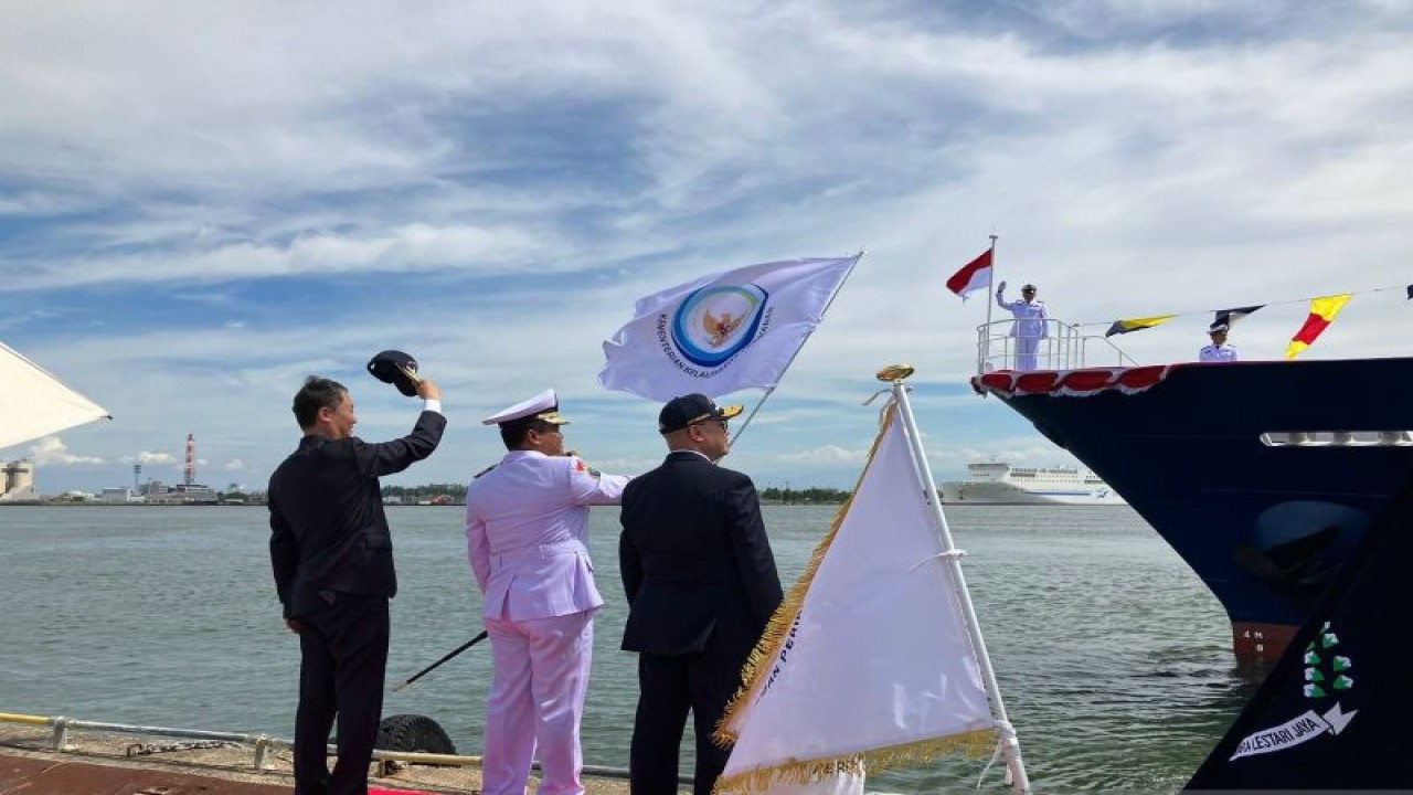 Pelepasan KP Orca 06 dari Niigata Shipyard, Jepang. ANTARA/ HO-KKP.