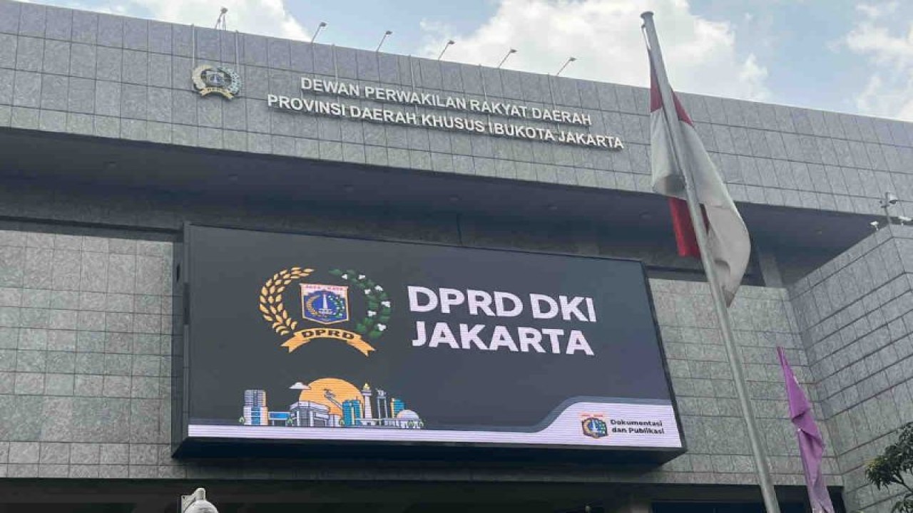 Kantor DPRD DKI Jakarta, Senin (11/9/2023). (ANTARA/ Harianto)
