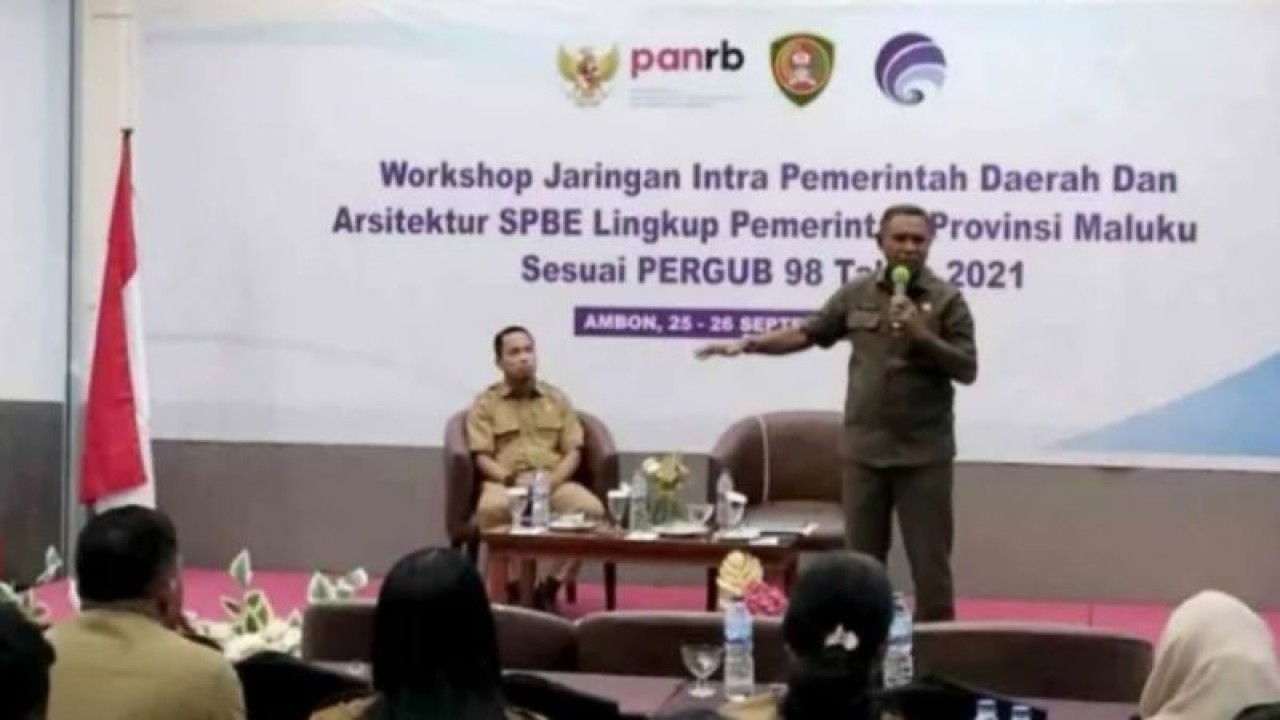 Lokakarya jaringan intra pemerintah daerah dan arsitektur sistim pemerintahan berbasis elektronik. (Antara/HO-Pemprovmaluku)