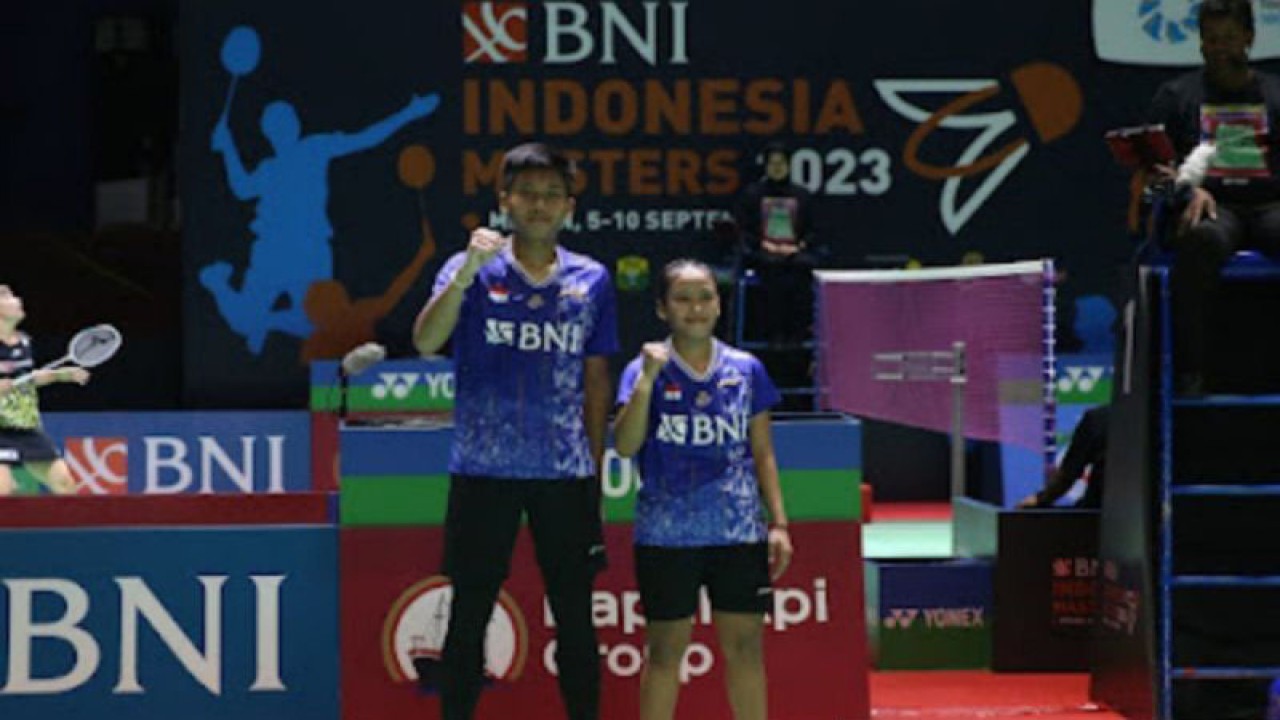 Pasangan ganda campuran Indonesia Marwan Faza/Jessica Maya Rismawardani memastikan tiket ke semi final BNI Indonesia Masters 2023 (ANTARA/Juraidi)