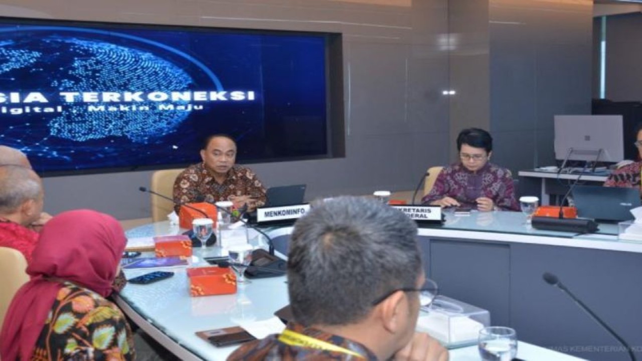 Menkominfo bertemu dengan peserta PKN LAN Tingkat I Angkatan LXII tahun 2023. (ANTARA/HO-Kementerian Komunikasi dan Informatika)
