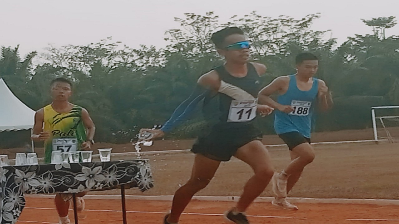 Pelari jarak jauh andalan Sumsel, Panji Adi Nugraha. (ANTARA/Syarif Abdullah)