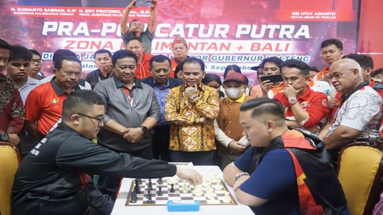 Pembukaan Pra PON catur putra zona Kalimantan-Bali tahun 2023 di Palangka Raya, (31/8/2023). (ANTARA/HO-Diskominfosantik Kalteng)