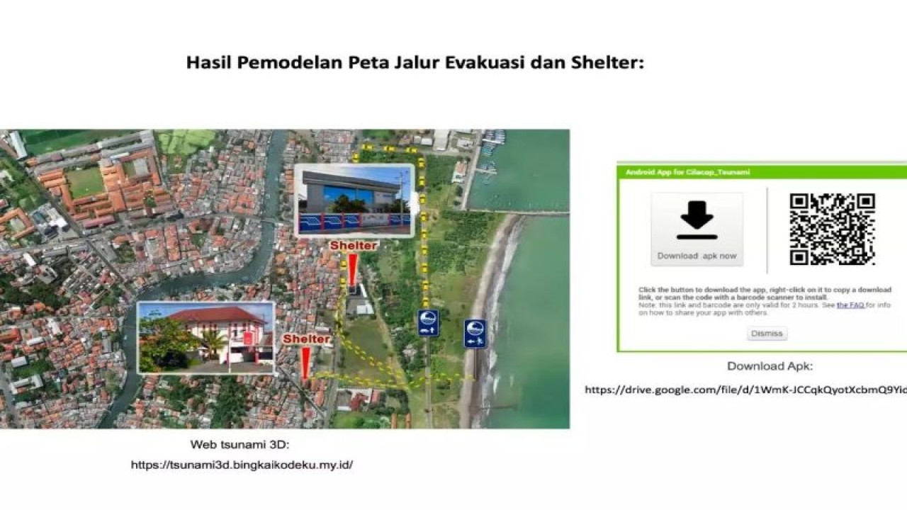 Pemodelan animasi tsunami tiga dimensi yang dikembangkan oleh Badan Riset dan Inovasi Nasional. (ANTARA/HO-BRIN)