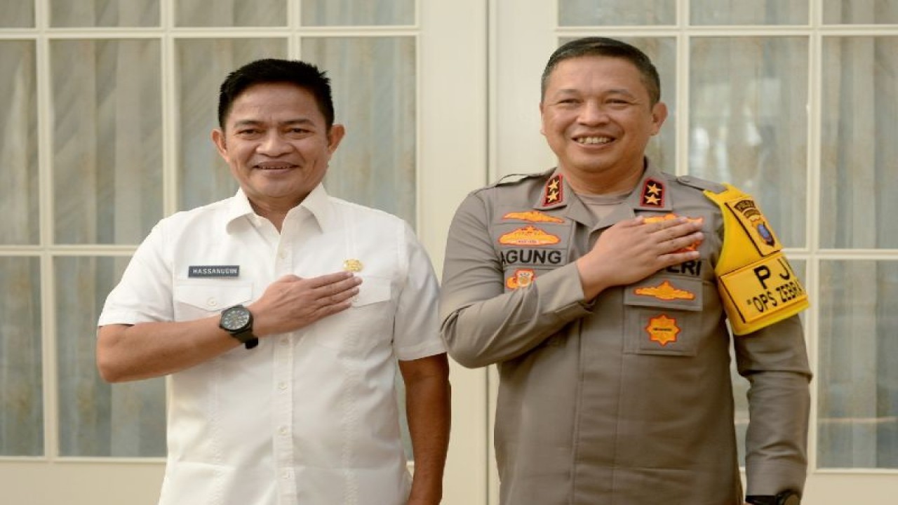 Penjabat (Pj) Gubernur Sumatera Utara Hassanudin bersama Kapolda Sumut Irjen Pol Agung Imam Setya Effendi. ANTARA/HO-Humas Pemprov Sumut.