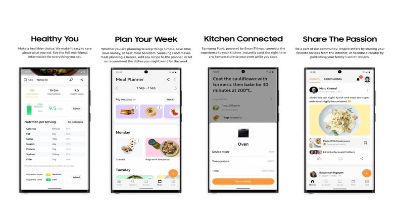 Platform memasak Samsung Food. (ANTARA/HO-Samsung Electronics Indonesia)