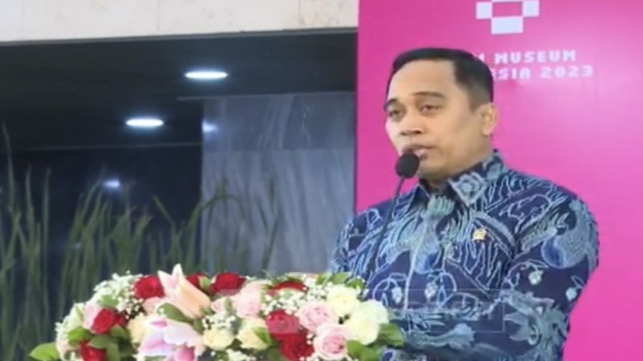 Tangkapan layar - Ketua Asosiasi Museum Indonesia Putu Supadma Rudana dalam acara Peringatan Hari Museum Indonesia di Jakarta, Kamis (12/10/2023). (ANTARA/ Mochammad Mardiansyah Al Afghani)