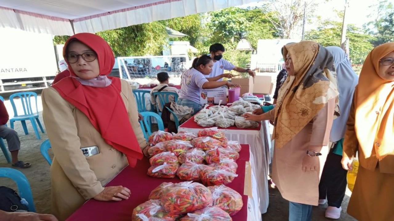 Ilustrasi: pedagang cabai dalam sebuah kegitan bazar pangan murah di Kota Mataram, Provinsi Nusa Tenggara Barat. (ANTARA/Nirkomala)