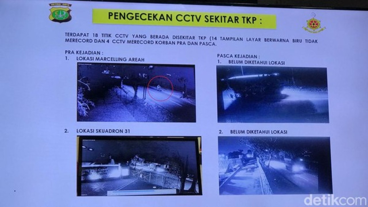 Rekaman CCTV terkait tewasnya anak pamen TNI. (Detikcom)