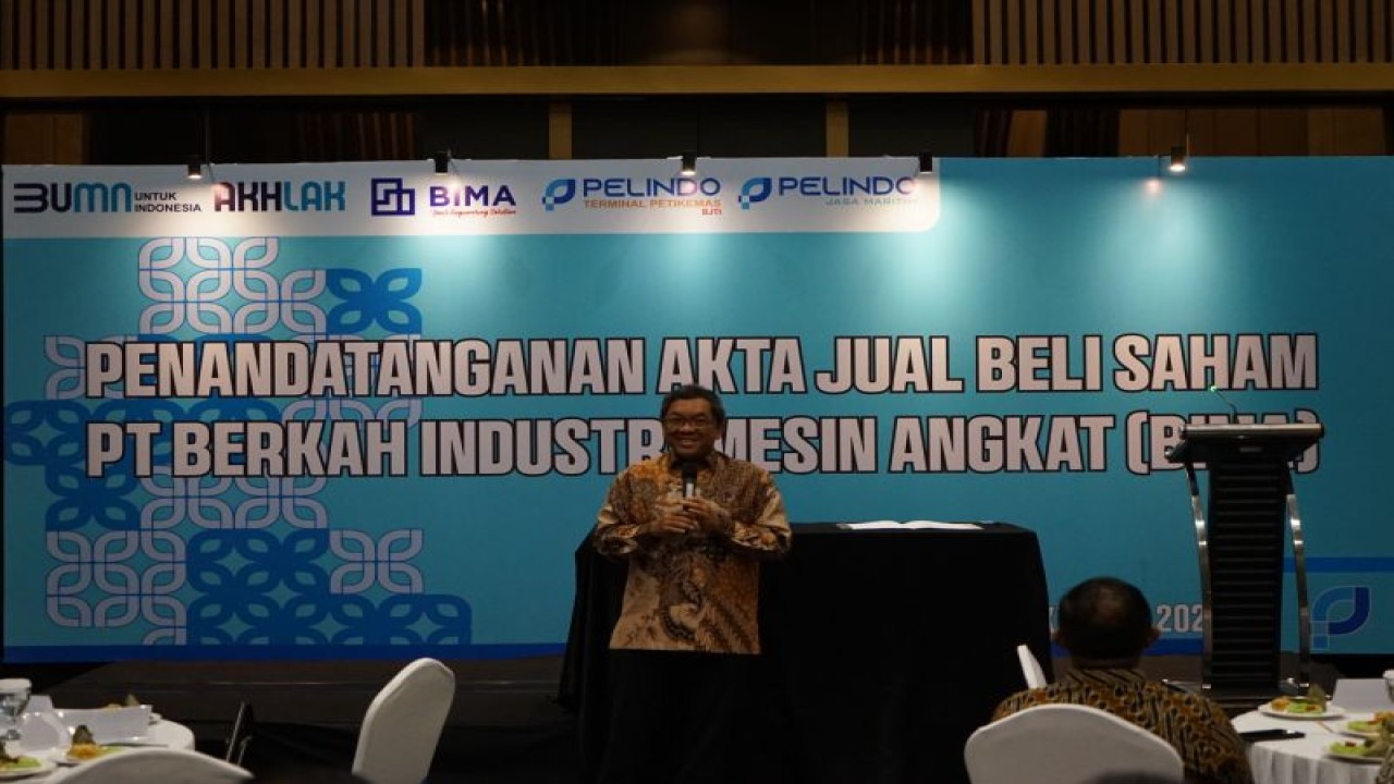 Dirut PT Subholding Pelindo Jasa Maritim Prasetyadi. Antara/HO-SPJM