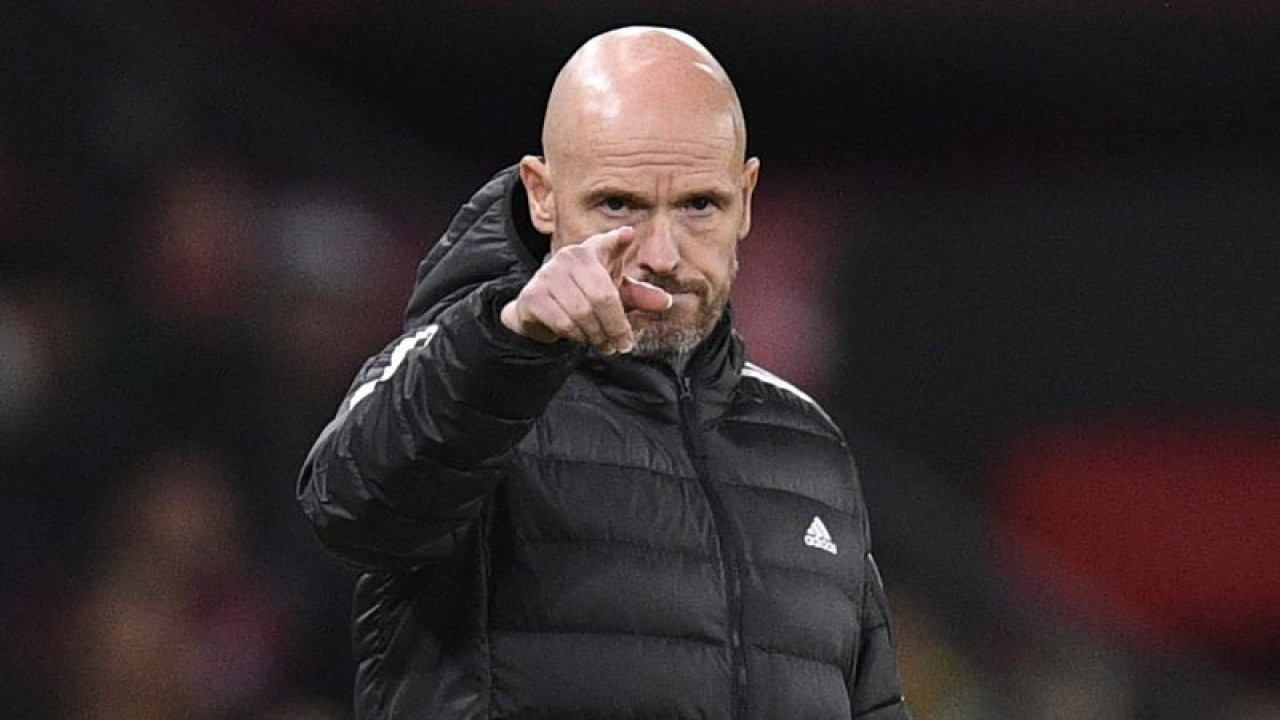 Erik ten Hag . ANTARA/AFP/OLI SCARFF