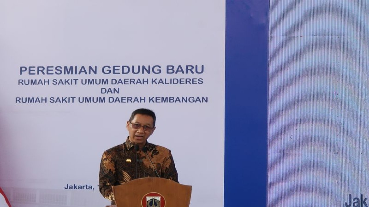 Penjabat (Pj) Gubernur DKI Jakarta, Heru Budi Hartono dalam peresmian RSUD Kalideres dan RSUD Kembangan di Jakarta Barat, Kamis (19/10/2023). ANTARA/Risky Syukur