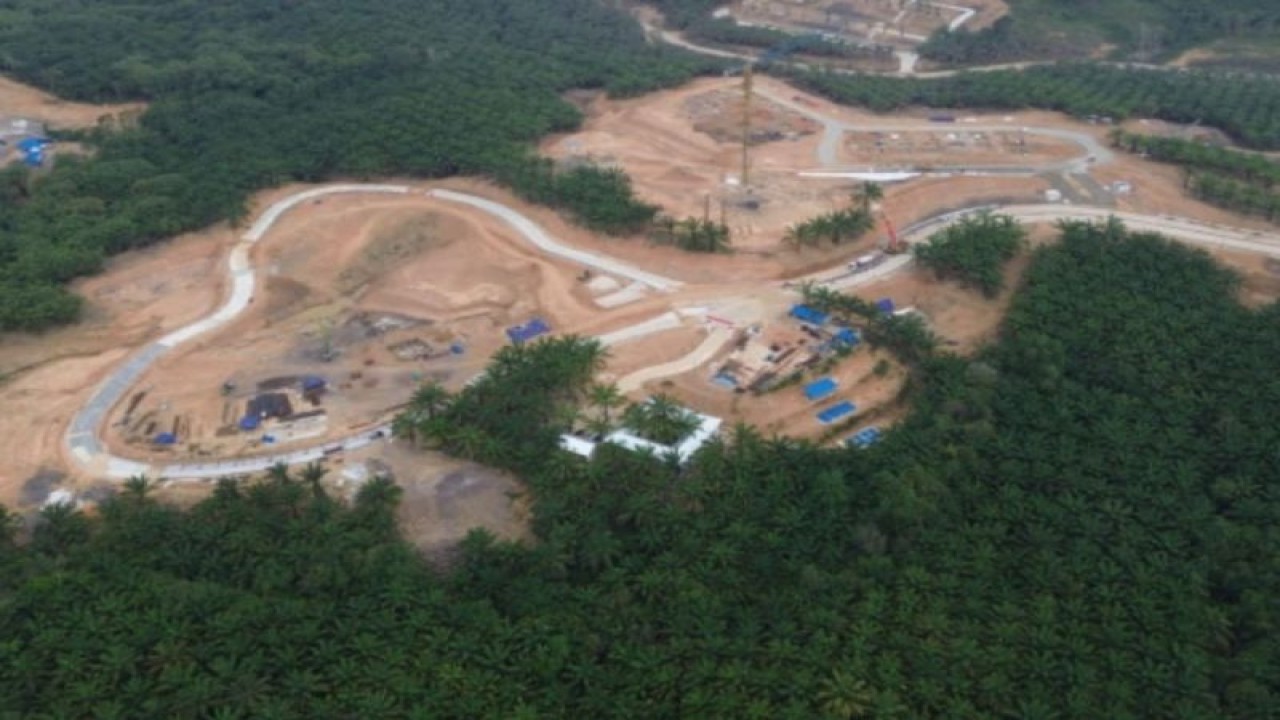 Proyek pembangunan instalasi pengolahan air limbah (IPAL) sebagai infrastruktur dasar Ibu Kota Negara (IKN) Nusantara di Kalimantan Timur. ANTARA/HO-Kementerian PUPR