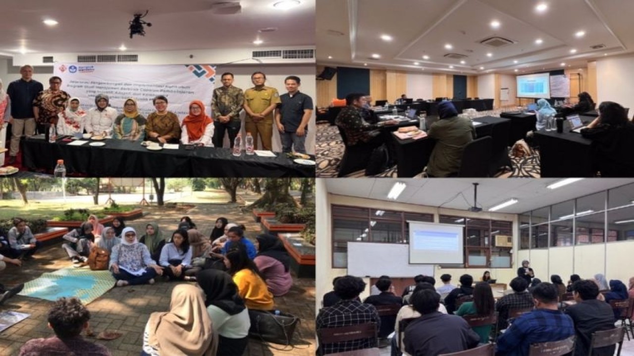 Kolase kegiatan Program Bantuan Akselerasi Pengembangan Kurikulum Pendidikan Tinggi yang Inovatif, Adaptif, dan Kolaboratif yang dilakukan Institut Teknologi Indonesia (ITI). ANTARA/HO-Institut Teknologi Indonesia
