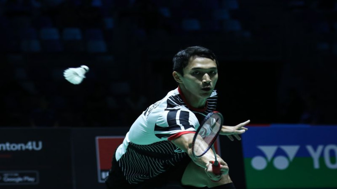 Pebulu tangkis tunggal putra Indonesia Jonatan Christie. (ANTARA/HO-PP PBSI)
