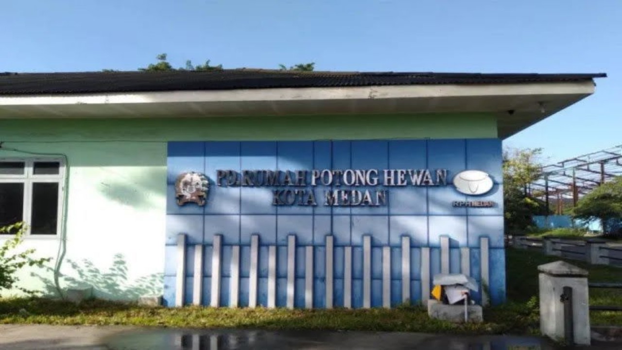 Kantor Perumda Rumah Potong Hewan di Medan, Sumut. (ANTARA/HO-Diskominfo Kota Medan)