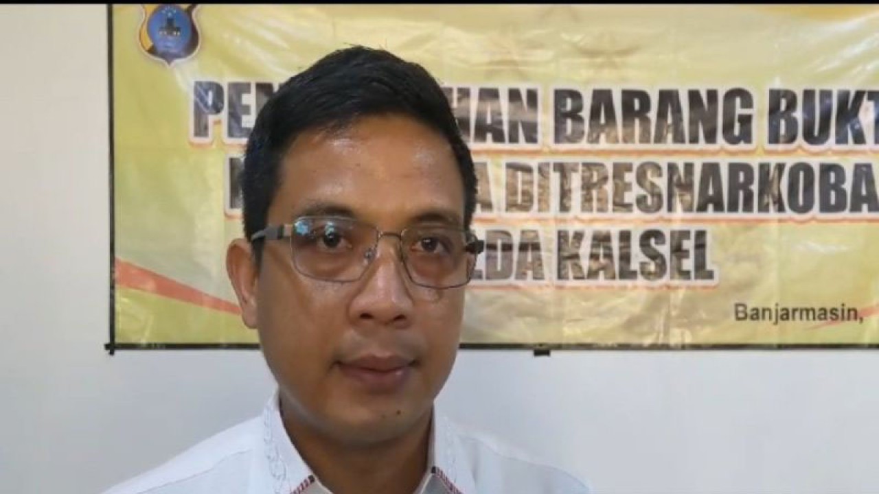 Direktur Reserse Narkoba Polda Kalsel Kombes Pol Kelana Jaya. (ANTARA/Firman)