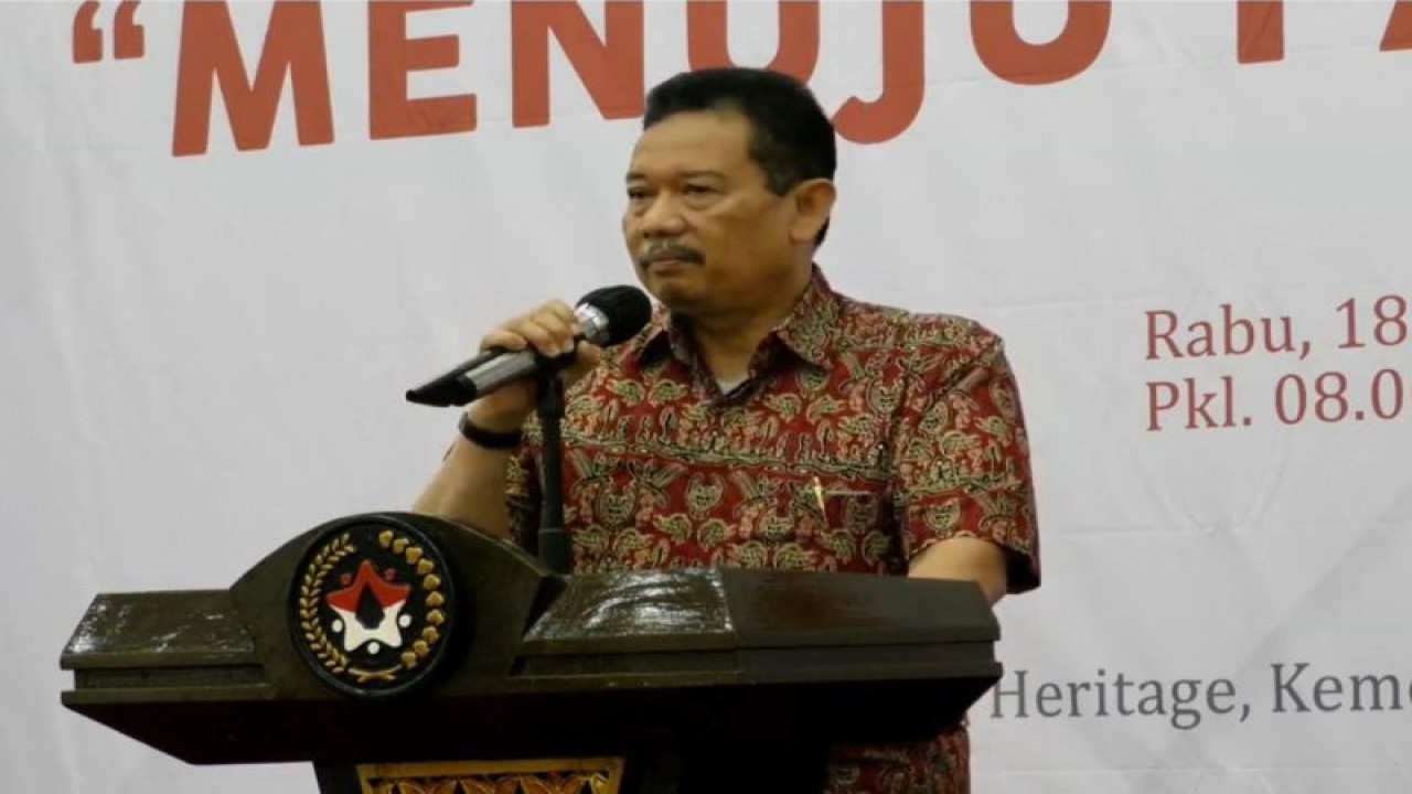 Deputi Bidang Koordinasi Revolusi Mental, Pemajuan Budaya, dan Peningkatan Prestasi Olahraga Kemenko PMK Didik Suhardi dalam seminar nasional Menuju Papua Maju di Kantor Kemenko PMK, Jakarta, Rabu (18/10/2023.  (ANTARA/HO-Kemenko PMK)
