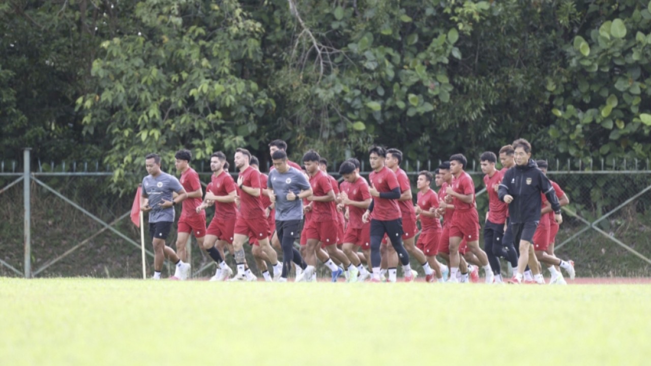 Latihan perdana Timnas Indonesia di Brunei
