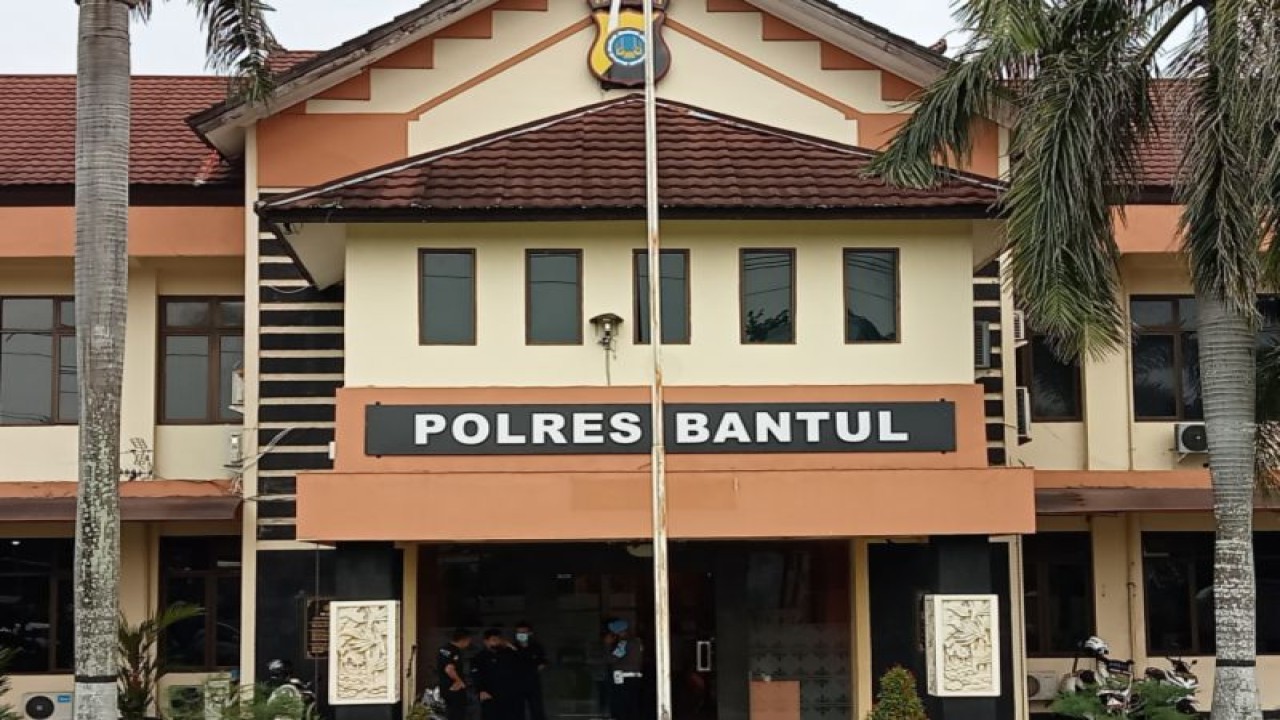 Markas Kepolisian Resor Bantul, Daerah Istimewa Yogyakarta. ANTARA/Hery Sidik.