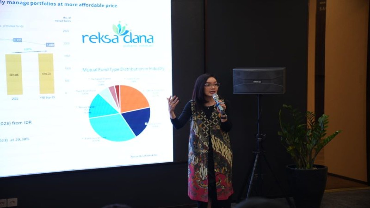 Head of Fund Services Mirae Asset Sekuritas Francisca Gerungan dalam acara Media Day di Pacific Century Place Tower Jakarta, Selasa. (Mirae Asset)