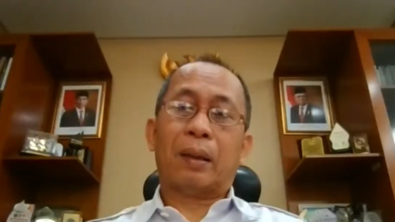 Deputi Bidang Perlindungan Khusus Anak KemenPPPA Nahar dalam webinar "Bimbingan Teknis Konvensi Hak Anak", di Jakarta, Selasa. (ANTARA/ Anita Permata Dewi)