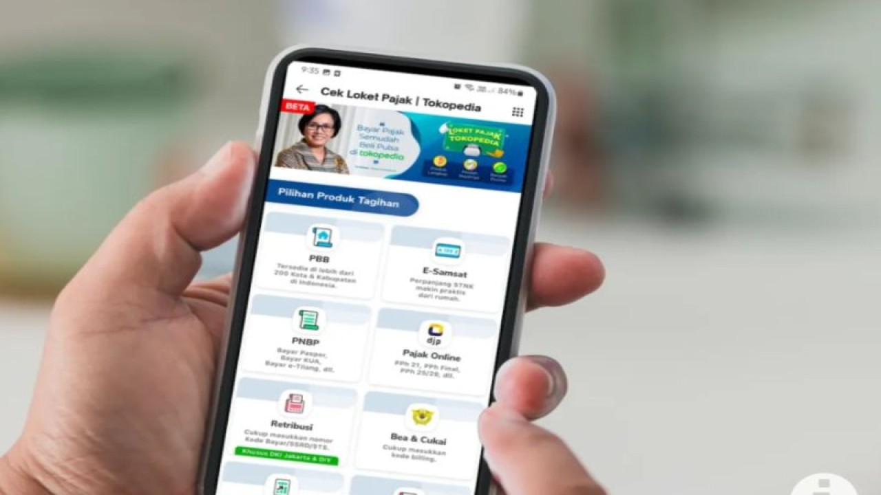 Ilustrasi akses pembayaran pajak daring yang membantu masyarakat Indonesia memenuhi kewajibannya membayar pajak. ANTARA/HO-Tokopedia