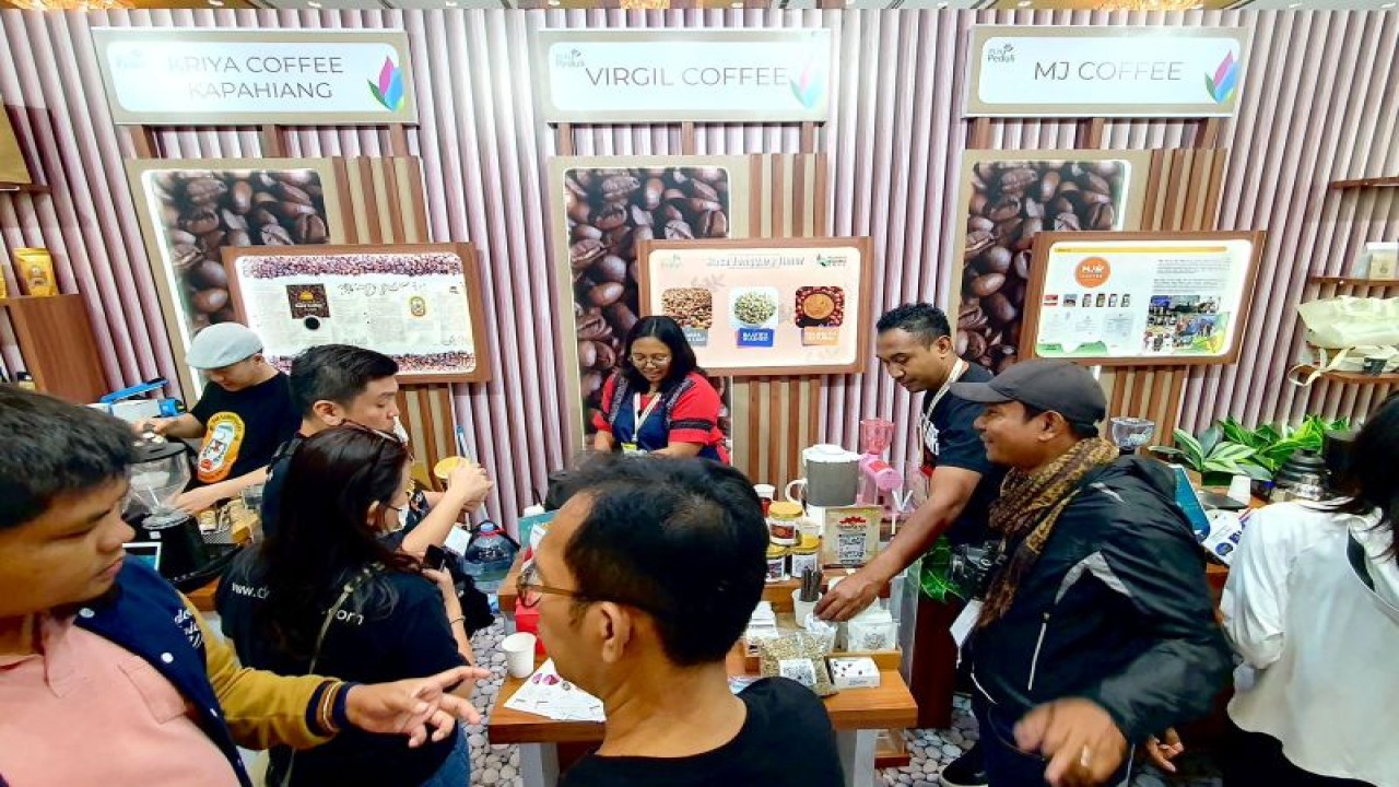Virgil Coffee dari Rumah BUMN PLN Ende mengikuti Indonesia Premium Coffee Expo and Forum 2023 di Jakarta pada 12-15 Oktober 2023. ANTARA/HO-PLN NTT