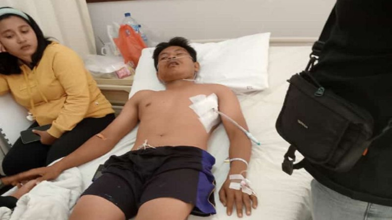 Salah satu korban yang mengalami luka serius di paru-paru masih jalani perawatan di RS Siloam, Jambi. ANTARA/HO/Dim.