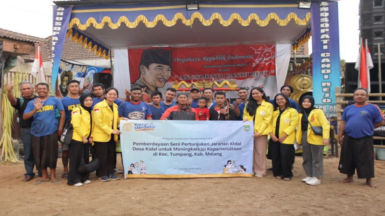 Tim Kepedulian kepada Masyarakat (Kepmas) UI ketika berada di Kabupaten Malang, Jawa Timur. ANTARA/HO-Humas UI