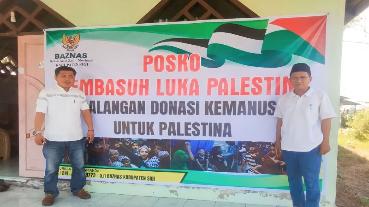 Baznas Kabupaten Sigi membuka posko solidaritas Palestina (ANTARA/HO-Sukardi)