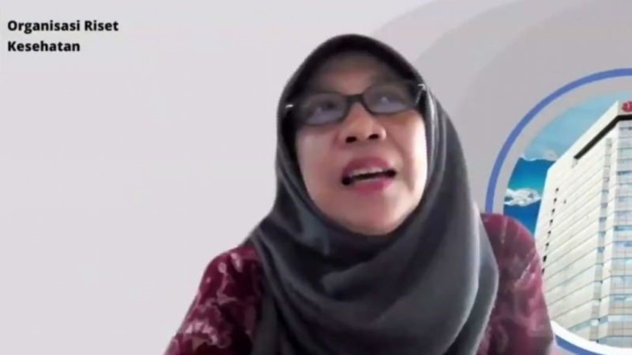 Kepala Organisasi Riset Kesehatan Badan Riset Inovasi Nasional (BRIN) Prof Indi Dharmayanti. Foto diambil dalam diskusi daring di Jakarta, Sabtu (12/11/2022) (ANTARA/Maria Cicilia Galuh)