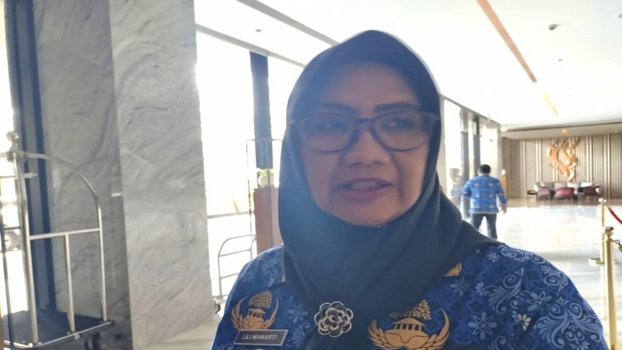 Kepala Dinas Peternakan dan Kesehatan Hewan (Disnakeswan) Provinsi Lampung Lili Mawarti saat memberi keterangan. ANTARA/Ruth Intan Sozometa Kanafi.