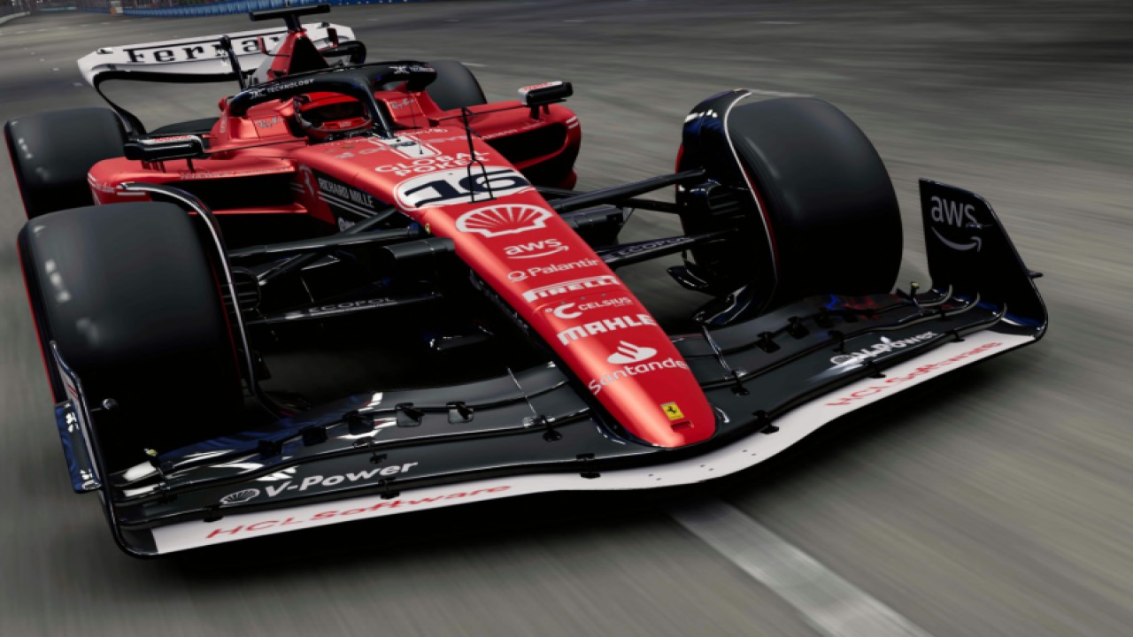 Desain livery spesial Ferrari untuk Grand Prix Las Vegas, 16-19 November 2023. (Formula 1/Ferrari)