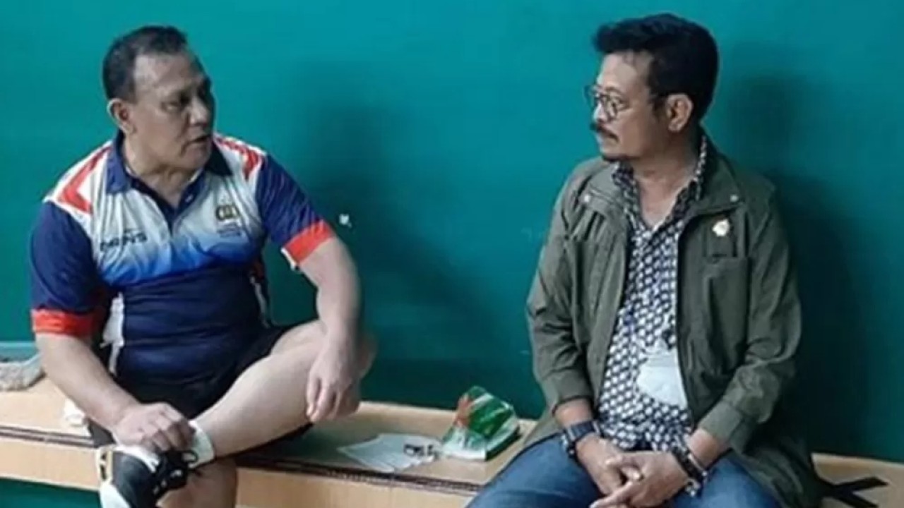 Ketua KPK Firli Bahuri dan eks Mentan Syahrul Yasin Limpo.