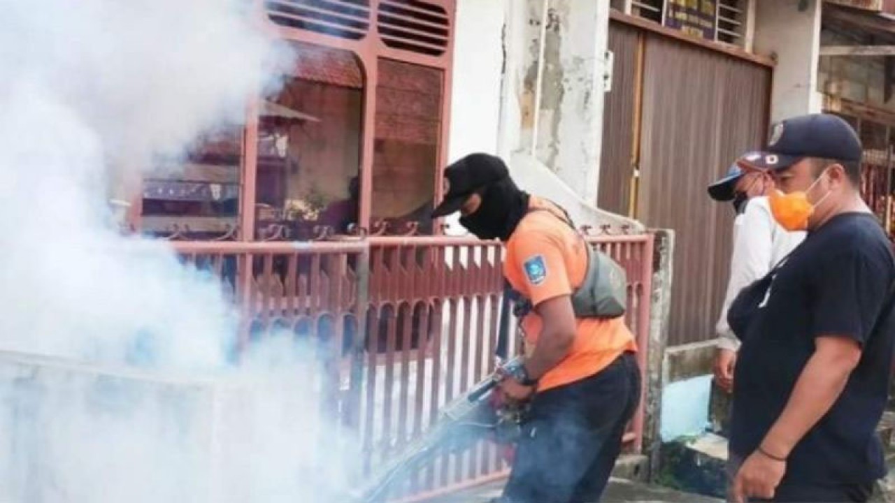 Ilustrasi, Tim Dinas Kesehatan Provinsi Kepulauan Babel melakukan foging untuk menekan kasus DBD. (ANTARA/HO-ANTARA Babel)