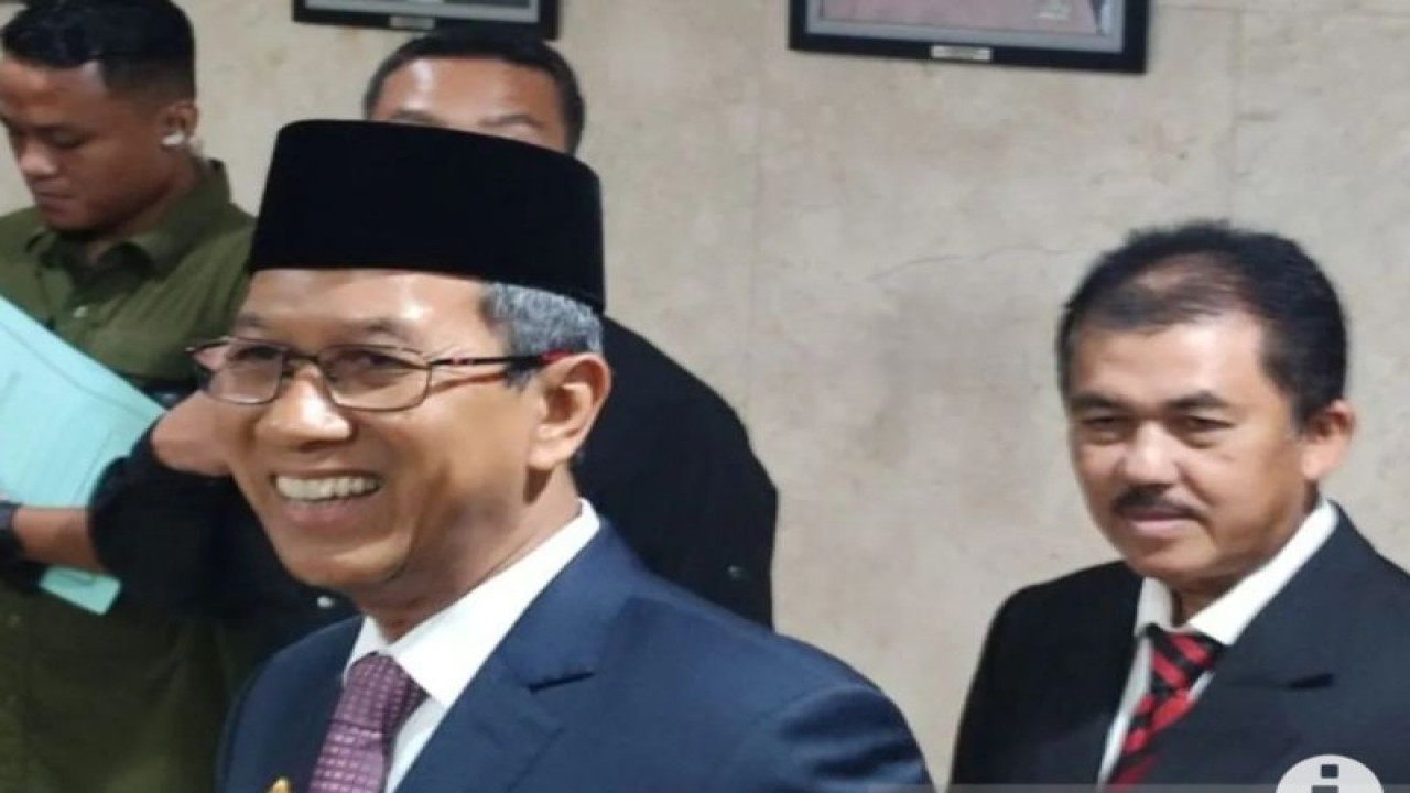 Penjabat (Pj) Gubernur DKI Jakarta Heru Budi Hartono di Gedung DPRD DKI, Jakarta Pusat, Senin (20/11/2023). ANTARA/Siti Nurhaliza/aa.