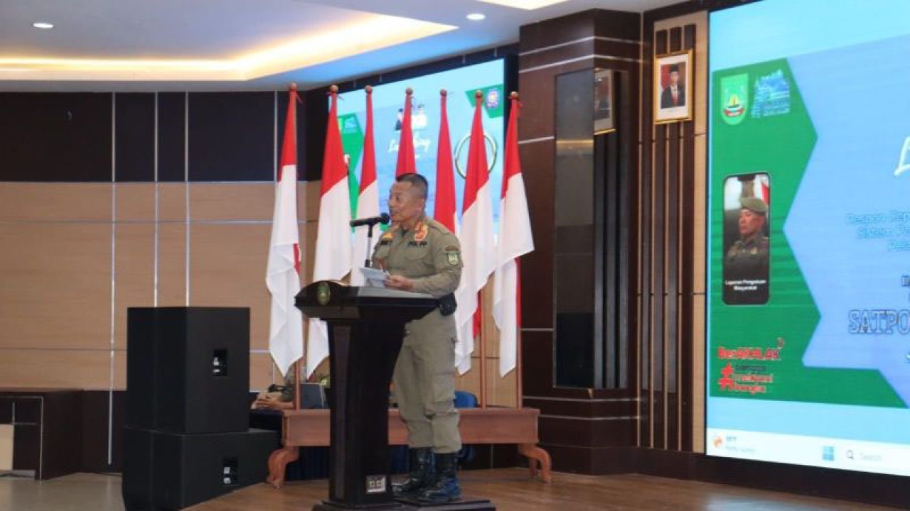 Kepala Satpol PP Kota Batam, Imam Tohari dalam peluncuran aplikasi SIAP GARDA (ANTARA/HO-Pemkot Batam)