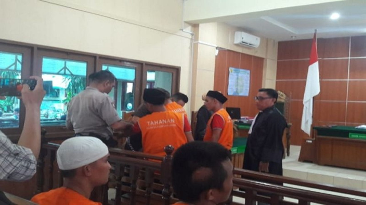 Proses sidang para bandar narkoba di Pengadilan Negeri Kualatungkal, Jambi.(ANTARA/Ho/Eko)