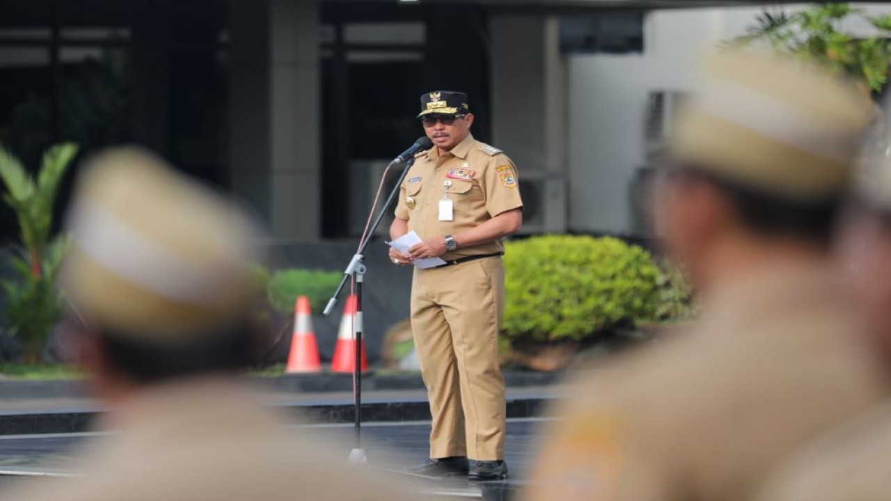 Penjabat (Pj) Gubernur Jateng, Nana Sudjana mengatakan, kemiskinan ekstrem di Provinsi Jawa Tengah pada 2023 ini turun 0,87 persen dibandingkan tahun sebelumnya. (Humas Jateng)