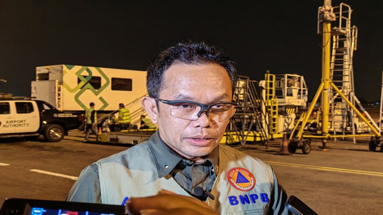 Kepala Pusat Data, Informasi dan Komunikasi Kebencanaan BNPB, Abdul Muhari. (ANTARA/Asep Firmansyah)