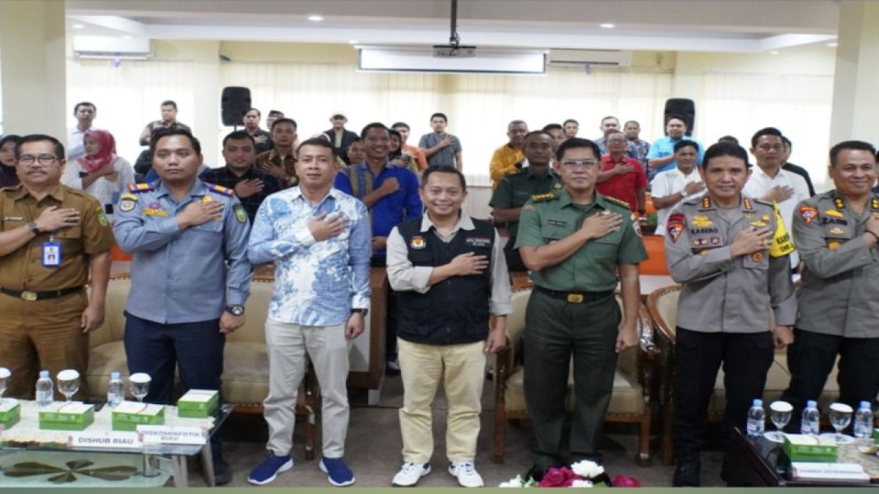 Kegiatan sosialisasi perubahan jadwal dan peraturan kampanye oleh KPU Provinsi Riau kepada peserta pemilu dan instansi terkait. ANTARA/HO-KPU Riau